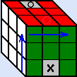 対角線に位置する２つのキューブ