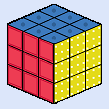 3×3ルービックキューブの６面完成図