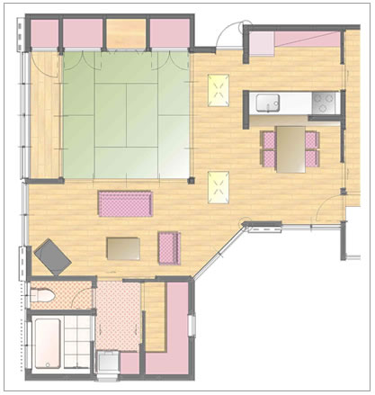 ふたつの建物を一棟に