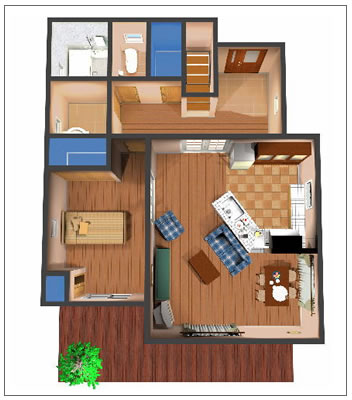 �L�b�`���𒆐S�Ƀ��r���O�ƃ_�C�j���O�����悢�������Ŕz�u���ꂽLDK