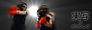 ボクシングのゲーム、実写でボクシングのバナー（2）
