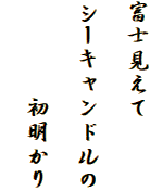 富士見えて

シーキャンドルの

　　　　初明かり
