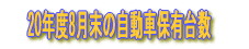 １９年度12月末の自動車保有台数 