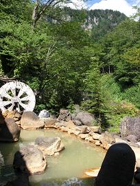 天人峡温泉の露天風呂