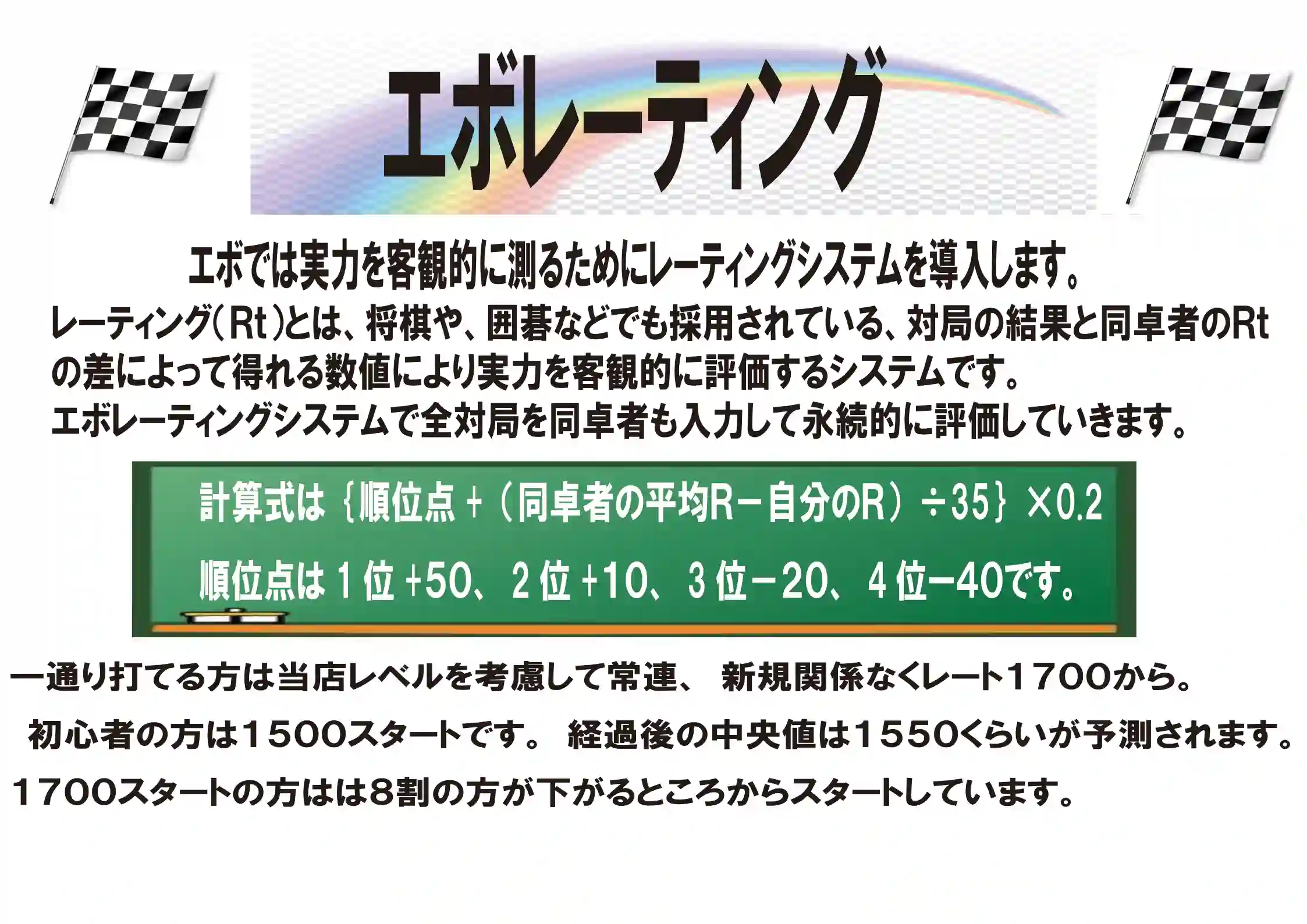 エボのレーティングシステム説明