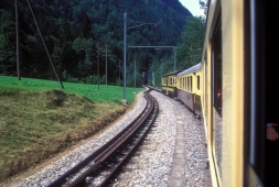 複線のラック式鉄道