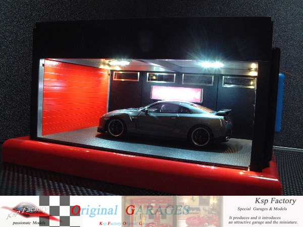 スケールガレージ　ミニチュア ブリックサービスガレージ 1:43スケール ジオラマキット
