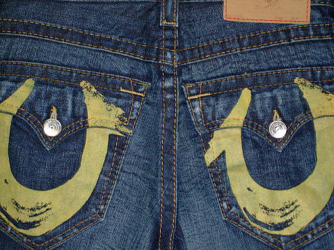TRUE RELIGION BILLY YELLOW PAINTED