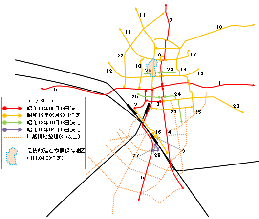 都市計画道路図