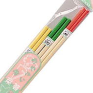 すべり止め角カラー菜箸3P