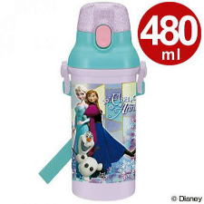 子供用水筒　アナと雪の女王　プッシュ式直飲みスポーツボトル　480ml