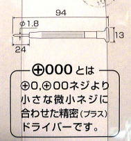 ANEX No.65　精密ドライバー＋000