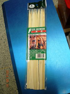 竹製魚串（角）30cm