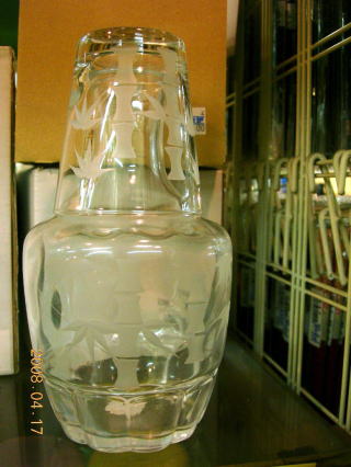 竹切子　冠水瓶