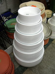 アップル　鉢皿F型（ホワイト）