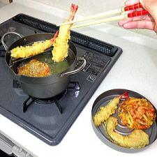 油の飛び散りにくい天ぷら鍋20cm