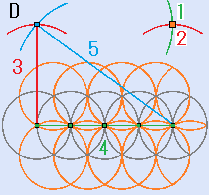辺の長さの比が３：４の長方形D図