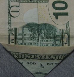 10ドル札 逆の折り方（裏）