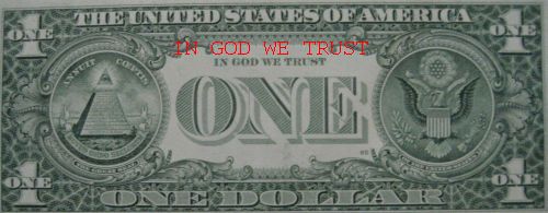 1ドル札IN GOD WE TRUST