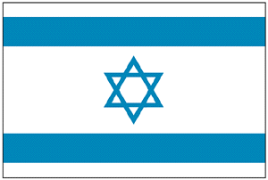 Star of David in the Israeli national flag 