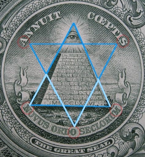 1ドル札のピラミッドの目