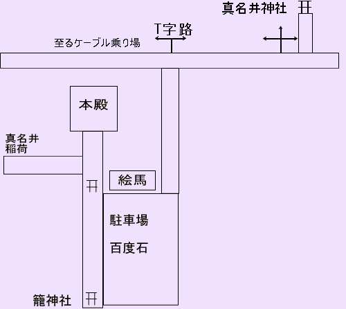 真名井神社と籠神社の地図