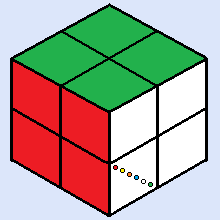 6面が完成したルービックキューブの画像