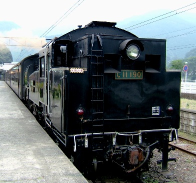 写真2−1:私が乗る大鐵SL「C11190」(後ろ向き)。