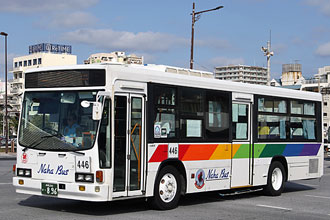 〔沖縄２００か８９６〕　いすゞＫＣ－ＬＶ２８０Ｌ（１９９９年）