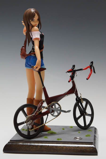 オリジナル自転車と女の子全身 - 右側