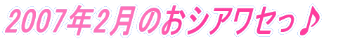 2007�N2���̂��V�A���Z����