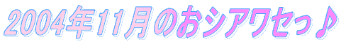 2004�N11���̂��V�A���Z����