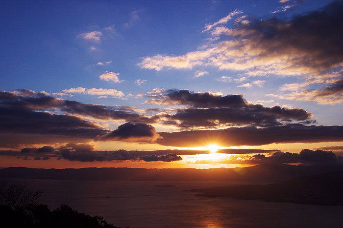 桜島と朝陽