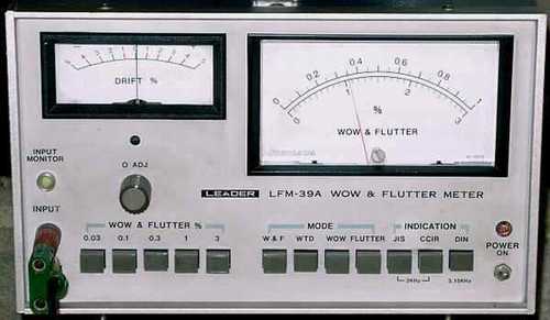 Wow Flutter & Drift Meter: LEADER LFM-39A