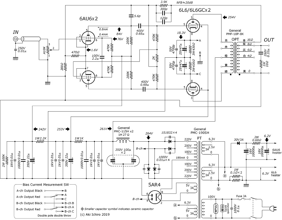 6L6/6L6GC Quad-II´プッシュプル・パワーアンプ